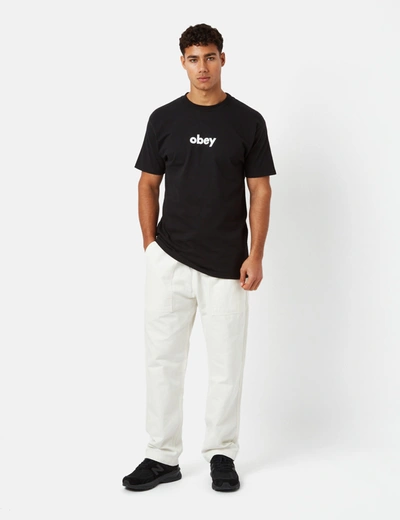 Shop Obey Lower Case 2 Classic T-shirt In Black