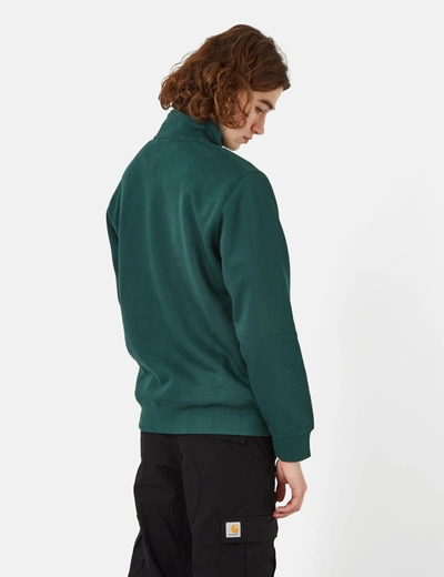 Shop Carhartt -wip Chase Neck Zip Sweatshirt In Green