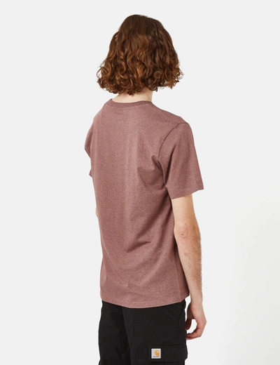 Shop Carhartt -wip Pocket T-shirt (regular) In Red