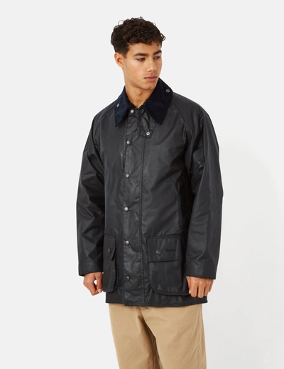 Shop Barbour Beaufort Wax Jacket In Blue