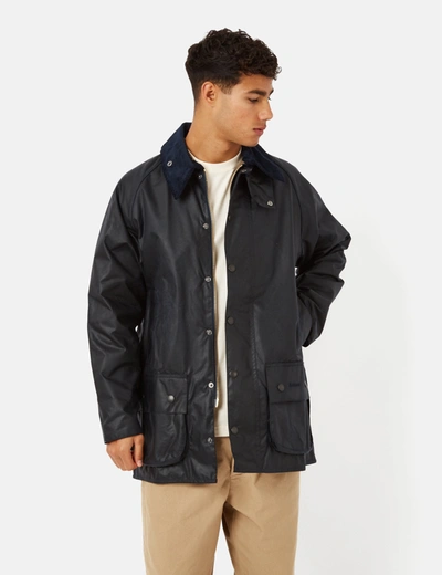 Shop Barbour Beaufort Wax Jacket In Blue