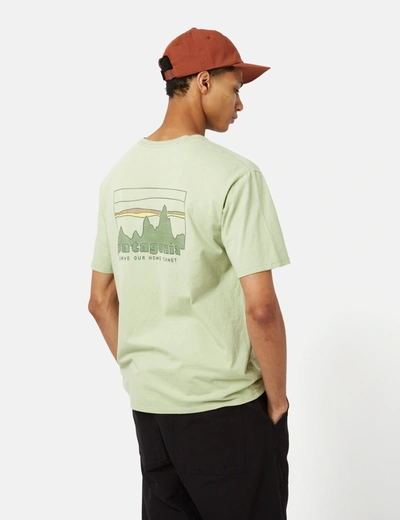 Shop Patagonia '73 Skyline Organic T-shirt In Green