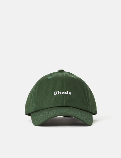 Shop Bhode Embroidered Script Baseball Cap In Green