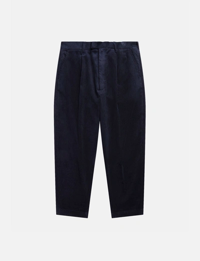 Shop Fred Perry Cord Trousers (relaxed, Cropped) In Blue