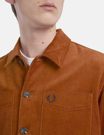 Shop Fred Perry Overshirt (cord) In Brown