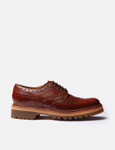 Shop Grenson Archie Brogue (colorado Leather) In Brown