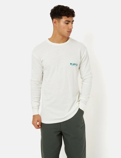 Shop Kavu True Outdoor Long Sleeve T-shirt In White
