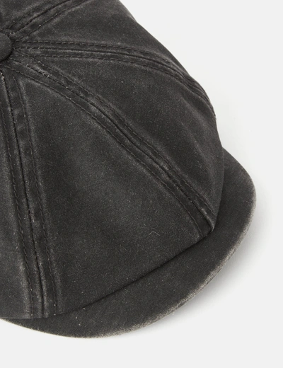 Shop Stetson Hats Stetson Hatteras Newsboy Cap (old Cotton) In Black