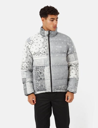 Shop Thisisneverthat Pertex T Down Jacket In Grey