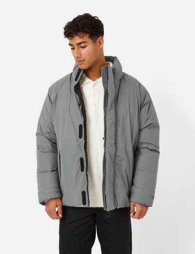 Shop Thisisneverthat Down Blouson Jacket In Grey