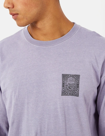 Shop Thisisneverthat Stamp Long Sleeve T-shirt In Purple