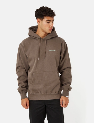 Shop Thisisneverthat Basic T-logo Hooded Sweatshirt In Brown
