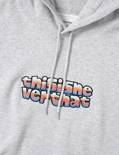 Shop Thisisneverthat Cachalote Hooded Sweatshirt In Grey