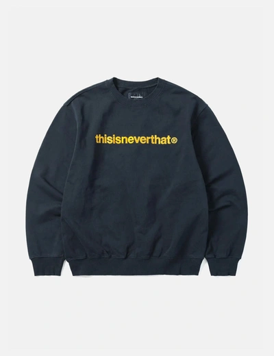Shop Thisisneverthat T-logo Crewneck Sweatshirt In Blue