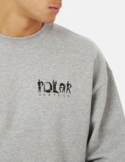 Shop Polar Skate Co . Group Logo Crewneck Sweatshirt In Grey