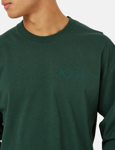 Shop Polar Skate Co . Stroke Logo Long Sleeve T-shirt In Green