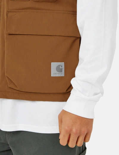Shop Carhartt -wip Kilda Vest In Brown