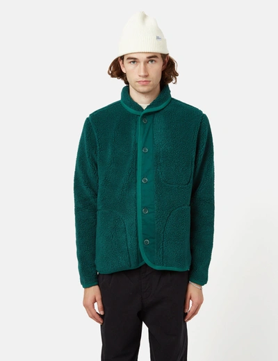 Shop Bhode Shawl Collar Fleece In Green
