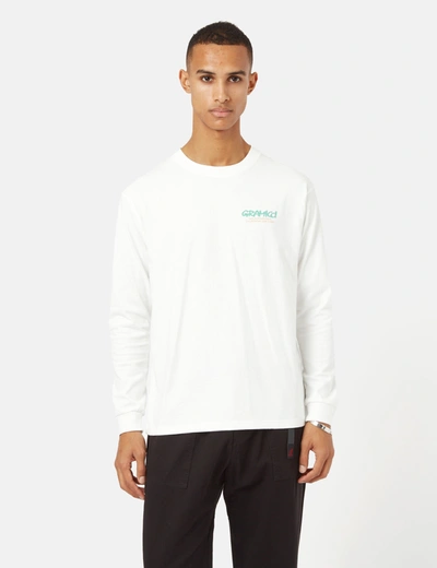 Shop Gramicci Mountaineering Long Sleeve T-shirt In White