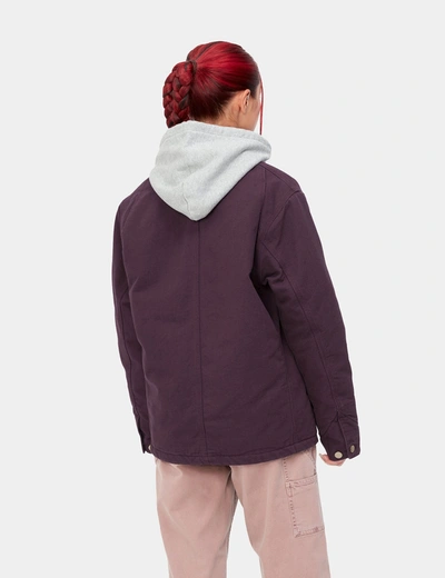 Shop Carhartt -wip Womens Irving Coat In Purple
