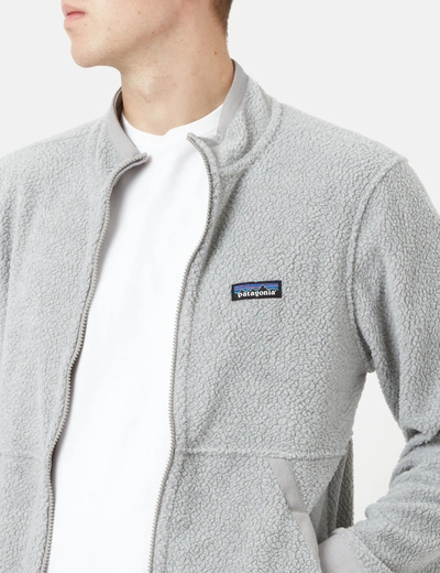 Shop Patagonia Shearling Jacket In Grey
