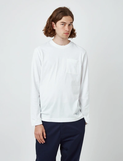 Shop Bhode Everyday Heavyweight Long Sleeve T-shirt (organic) In White