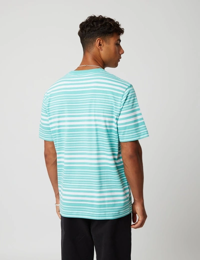Shop Bhode Shima Striped T-shirt (organic) In Green