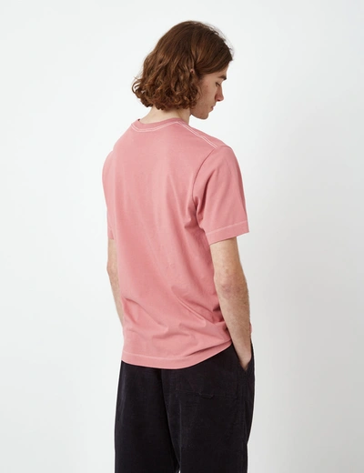Shop Bhode Contrast Stitch Pocket T-shirt (organic) In Pink