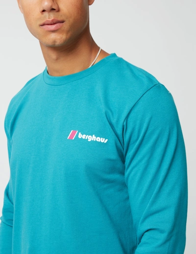 Shop Berghaus Dean Street Heritage Front & Back Logo Long Sleeve T-shirt In Blue