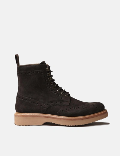 Shop Grenson Fred Boot (suede) In Brown