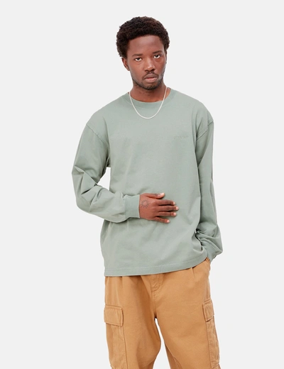 Shop Carhartt -wip Marfa Long Sleeve T-shirt In Green