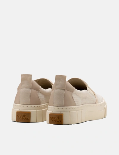 Shop Good News Yess Slip On Trainers (recycled Ripstop) In Ecru