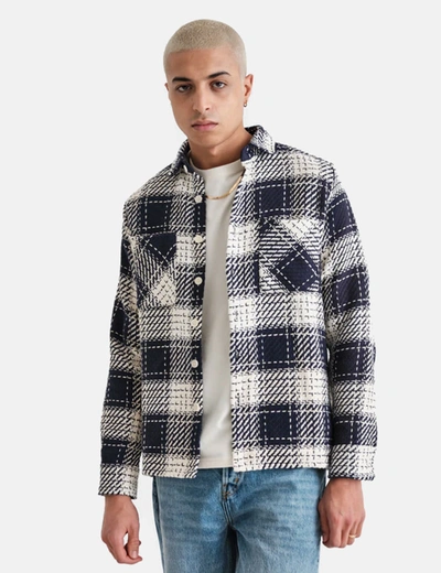 Shop Wax London Whiting Overshirt In Blue