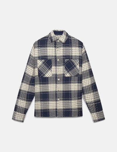 Shop Wax London Whiting Overshirt In Blue