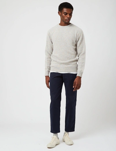 Shop Bhode Supersoft Lambswool Jumper (made In Scotland) In Grey