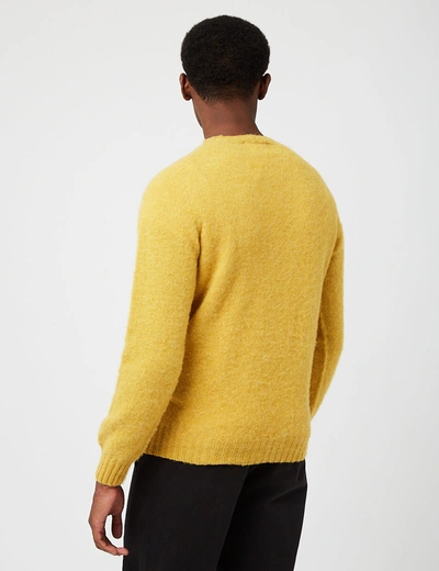 Shop Bhode Supersoft Lambswool Jumper (made In Scotland) In Yellow