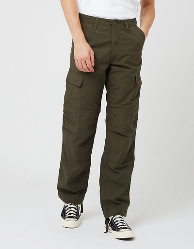 Shop Carhartt -wip Regular Cargo Pant (ripstop, 6.5 Oz) In Green