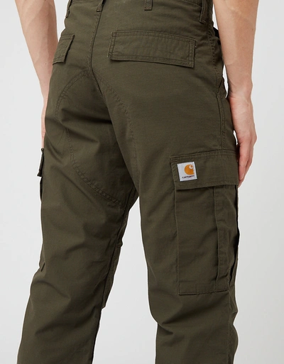 Shop Carhartt -wip Regular Cargo Pant (ripstop, 6.5 Oz) In Green