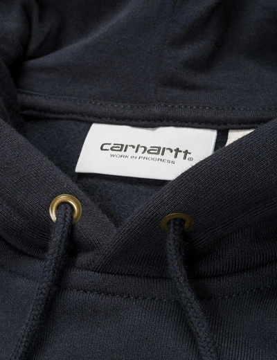 Shop Carhartt Wip Chase Hooded Sweatshirt In Navy Blue
