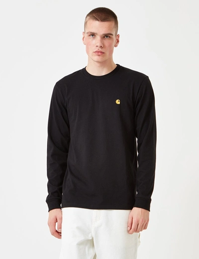 Shop Carhartt -wip Chase Long Sleeve T-shirt In Black