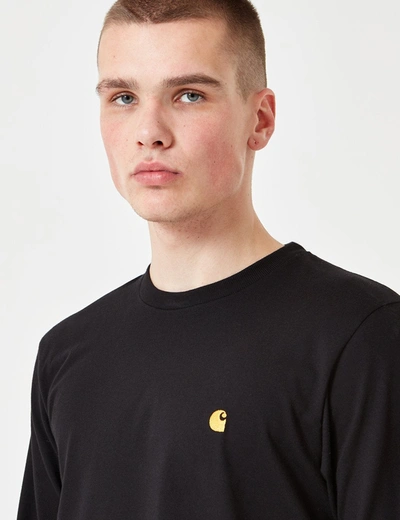 Shop Carhartt -wip Chase Long Sleeve T-shirt In Black