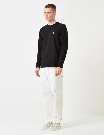 Shop Carhartt -wip Chase Long Sleeve T-shirt In Black