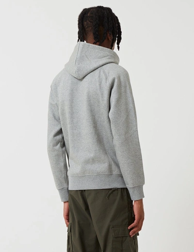 Shop Carhartt -wip Chase Hooded Zip Sweatshirt In Grey