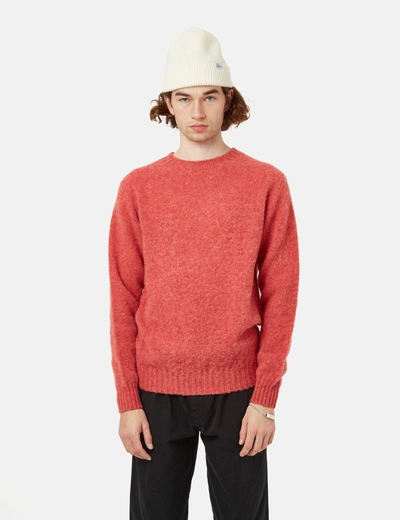 Shop Bhode Supersoft Lambswool Jumper (made In Scotland) In Pink