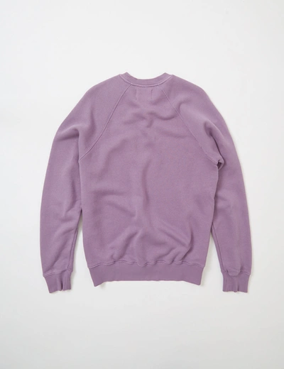 Shop Bhode Raglan Crew Sweatshirt (loopback) In Purple