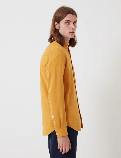 Shop Bhode Classic Button Down Shirt (cotton) In Yellow
