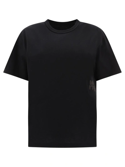 Shop Alexander Wang Puff Logo T-shirt In Black