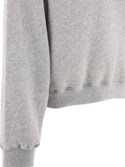 Shop Alexander Wang Puff Logo Hoodie In Grey