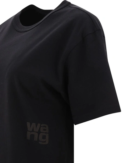 Shop Alexander Wang Puff Logo T-shirt In Black