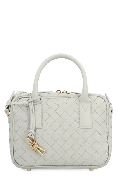 Shop Bottega Veneta Getaway Leather Handbag In Grey